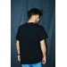 Unisex Black Solid Color Oversize T-Shirt