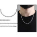 925 Sterling Silver 50 Cm Men's Chain Necklace With Bar