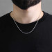 925 Sterling Silver 50 Cm  Silver Men's Chain Necklace