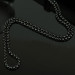 Black Thin Chain Model Men's Steel Necklace