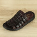 Claret Red Inner-Outer Genuine Leather Men's Slippers