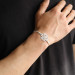 Handcrafted White Color 1000 Sterling Silver Kazaz Bracelet