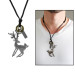 Deer Design Adjustable Rope Chain Brass Men's Necklace