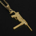 Gold Rifle Men's Steel Necklace