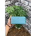 Guard Printed Turquoise Leather Women's Wallet