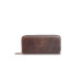 Guard Double Zippered Crazy Brown Leather Clutch Bag