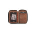 Guard Zipper Antique Brown Leather Mini Wallet