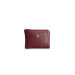 Guard Zipper Slim Claret Red Unisex Leather Wallet