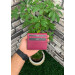 Guard Fuchsia Saffiano Flip Design Leather Card Holder