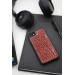 Guard Red Croco Model Leather Phone Case For Iphone 6 / 6S / 7