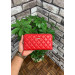 Guard Red Quilted Horizontal Women's Wallet