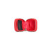 Guard Red Zippered Leather Mini Accessory Bag