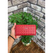 Guard Red Knitted Pattern Horizontal Women's Wallet