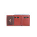 Guard Red Tobacco Cross Card Slot Leather Men's Wallet