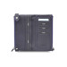 Guard Navy Blue Double Zippered Leather Women's Wallet With Phone Compartment