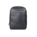Guard Black Leather Backpack With Laptop Port