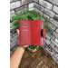 Guard Matte Red Zippered And Leather Pleated Hand Portfolio