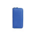 Guard Blue Burlap Print Zipper Portfolio Wallet