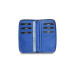 Guard Blue Burlap Print Zipper Portfolio Wallet