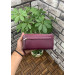 Guard Purple Zippered And Leather Pleated Hand Portfolio