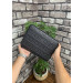 Guard Embroidery Patterned Anthracite Clutch Bag