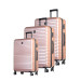حقيبة سفر واقية من البولي بروبلين غير قابلة للكسر باللون الوردي مجموعة من 3 قطع