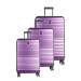 Guard Polypropylene Unbreakable Plum Travel Luggage Set Of 3