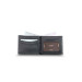 Guard Black Double Piston Horizontal Leather Men's Wallet