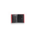 Black - Red Dual Color Compartment Genuine Leather Card Holder