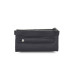 Guard Black Matte Double Zippered Leather Women's Wallet With Phone Compartment