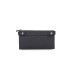 Guard Black Matte Double Zippered Leather Women's Wallet With Phone Compartment