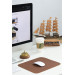Mouse Pad In Leather, Dusty Color, Size 30 * 27 Cm, From Guard