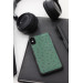 بيت هاتف Iphone X / Xs من الجلد موديل رسم نعامة بلون اخضر من Guard