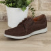 Brown Lace-Up Genuine Leather Loafer Men's Casual Shoes