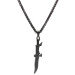 Wedge Design Black Color Steel Men's Necklace