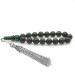 Tarnish Metal Tassel Filtered Green-Black Fire Amber Efe Rosary