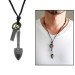 Paddle Design Adjustable Rope Chain Brass Men's Necklace