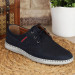 Navy Blue Genuine Leather Men's Casual Shoes