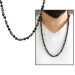 Macrame Braided Onyx-Red Jasper Combined Natural Stone Men's Necklace