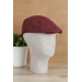 قبعة رجالية موسمية من الكتان بلون احمر