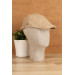قبعة رجالية موسمية موديل قماشي مع مشبك بلون كريمي