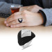 925 Sterling Silver Men's Ring With Micro Stone Embellished Personalized "Name-Letter"