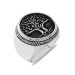 Oval Design Family Tree Themed 925 Sterling Silver Men's Ring