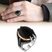 Claw Design Black Onyx Stone 925 Sterling Silver Men's Ring