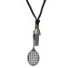 Racket Design Adjustable Rope Chain Brass Men's Necklace