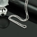 Silver Thin Spiral Model Men's Steel Necklace