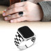 925 Sterling Silver Men's Ring With Symmetrical Pattern Embroidered Black Onyx Stone