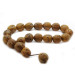 Systematic Natural Cut Yellow Color Fragrant Andız Wood Efe Rosary