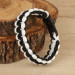 Black And White Macrame Knitted Men's Bracelet