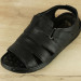 Black Inner-Outer Genuine Leather Men's Sandals